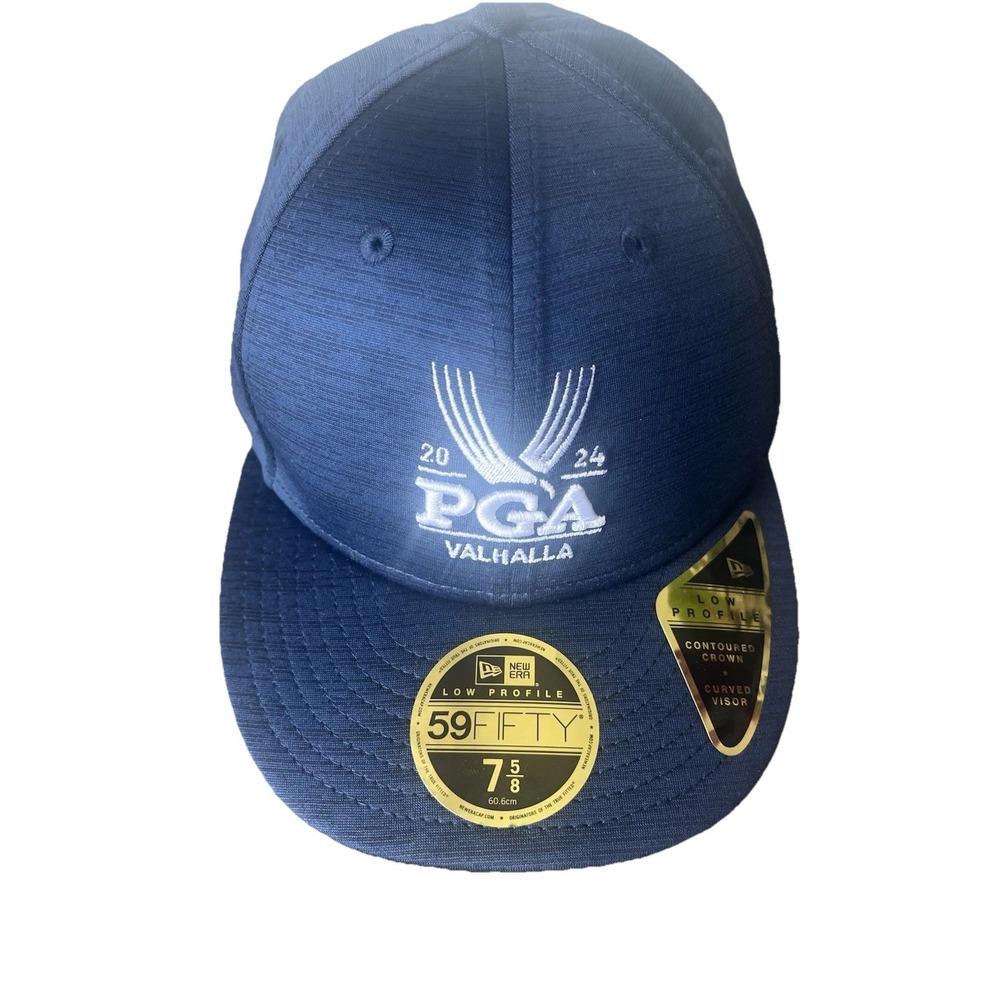 New Era 2024 Valhalla‎ PGA Golf Low Profile Contoured Curved 5950 Blue 7 5/8 NWT